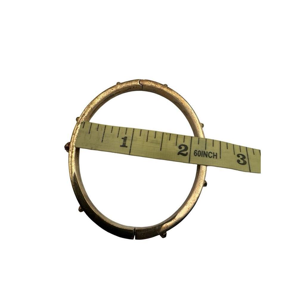 Kurt Geiger Enamel Bangle Bracelet Orange Gold Tone - Picture 6 of 7